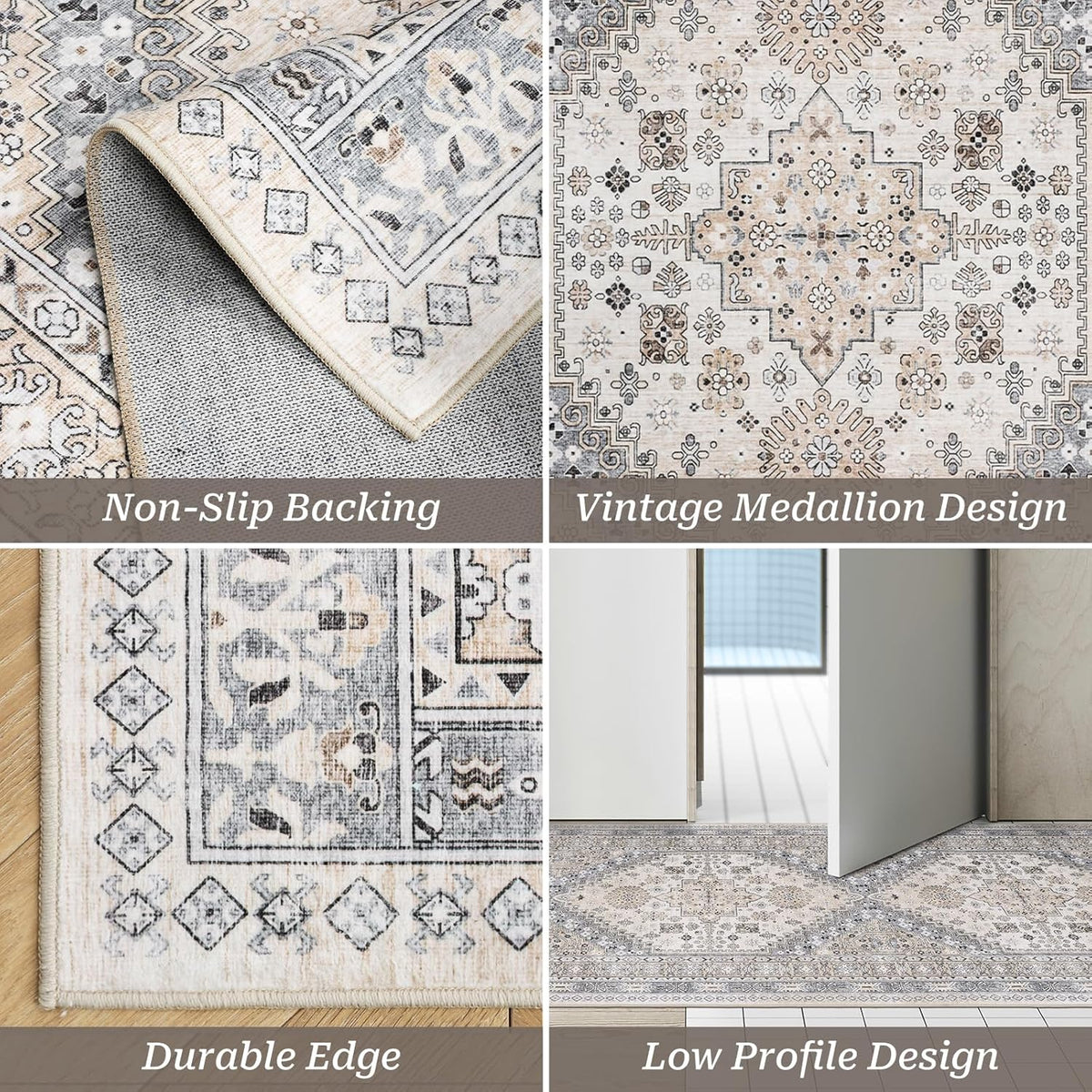 Roxstand Beige Runner Rug